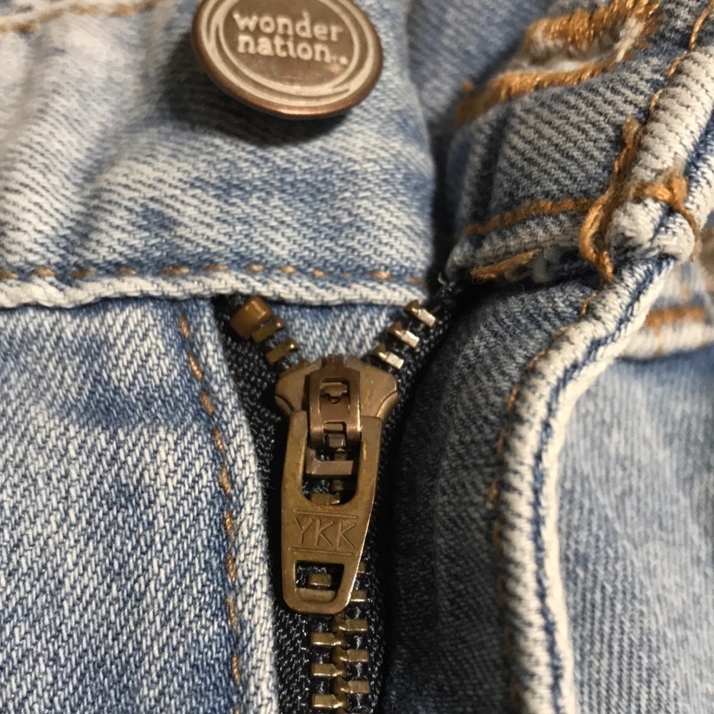 WONDER NATION—SLIM—Boys’ Light Wash Blue Denim Jeans Adjustable Waistband—14Slim - Picture 10 of 17